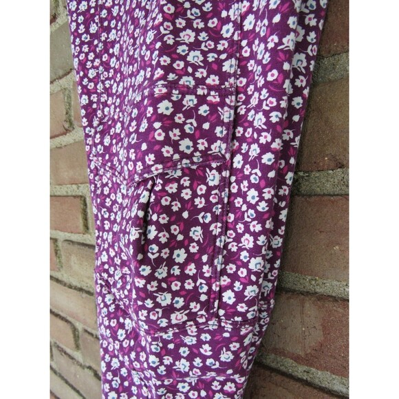 Tea Collection Girls Size 10 Pants Floral Purple Cargo Pockets Flowers 7F12221 - Picture 7 of 11